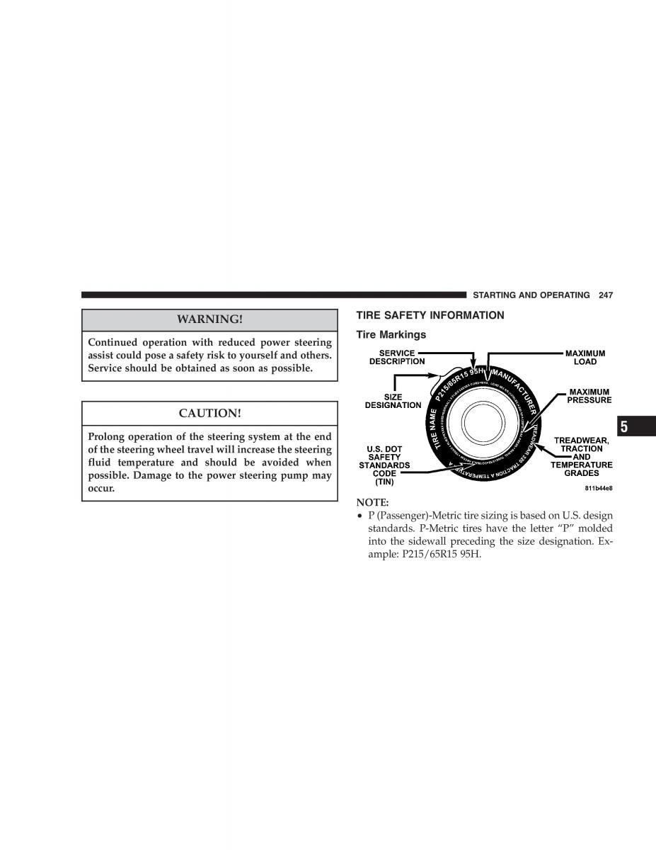 Jeep Grand Cherokee WK WH SRT8 owners manual / page 247