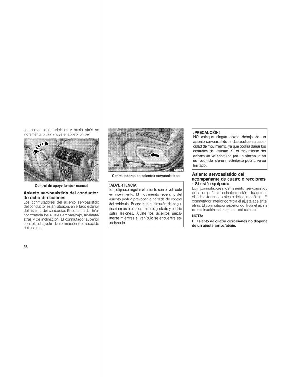 Jeep Grand Cherokee WK WH manual del propietario / page 88