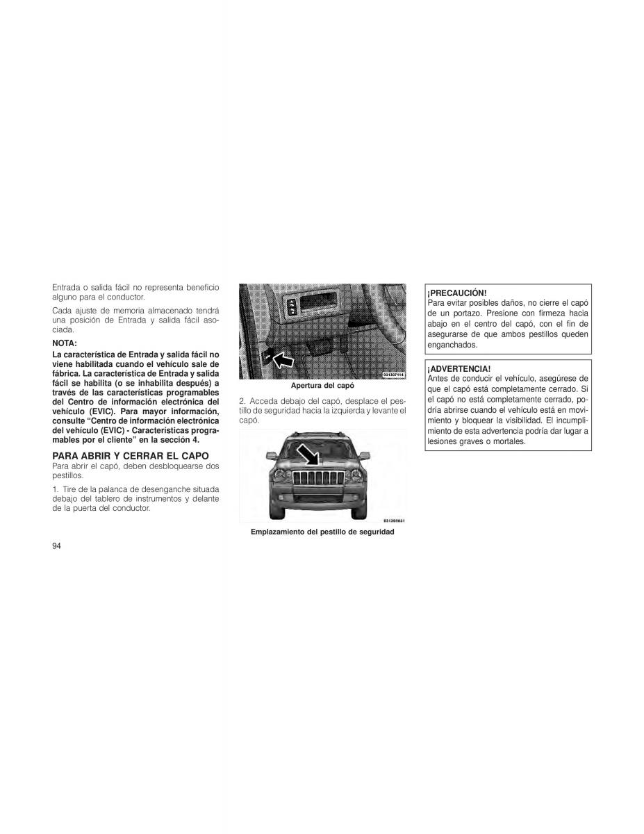 Jeep Grand Cherokee WK WH manual del propietario / page 96