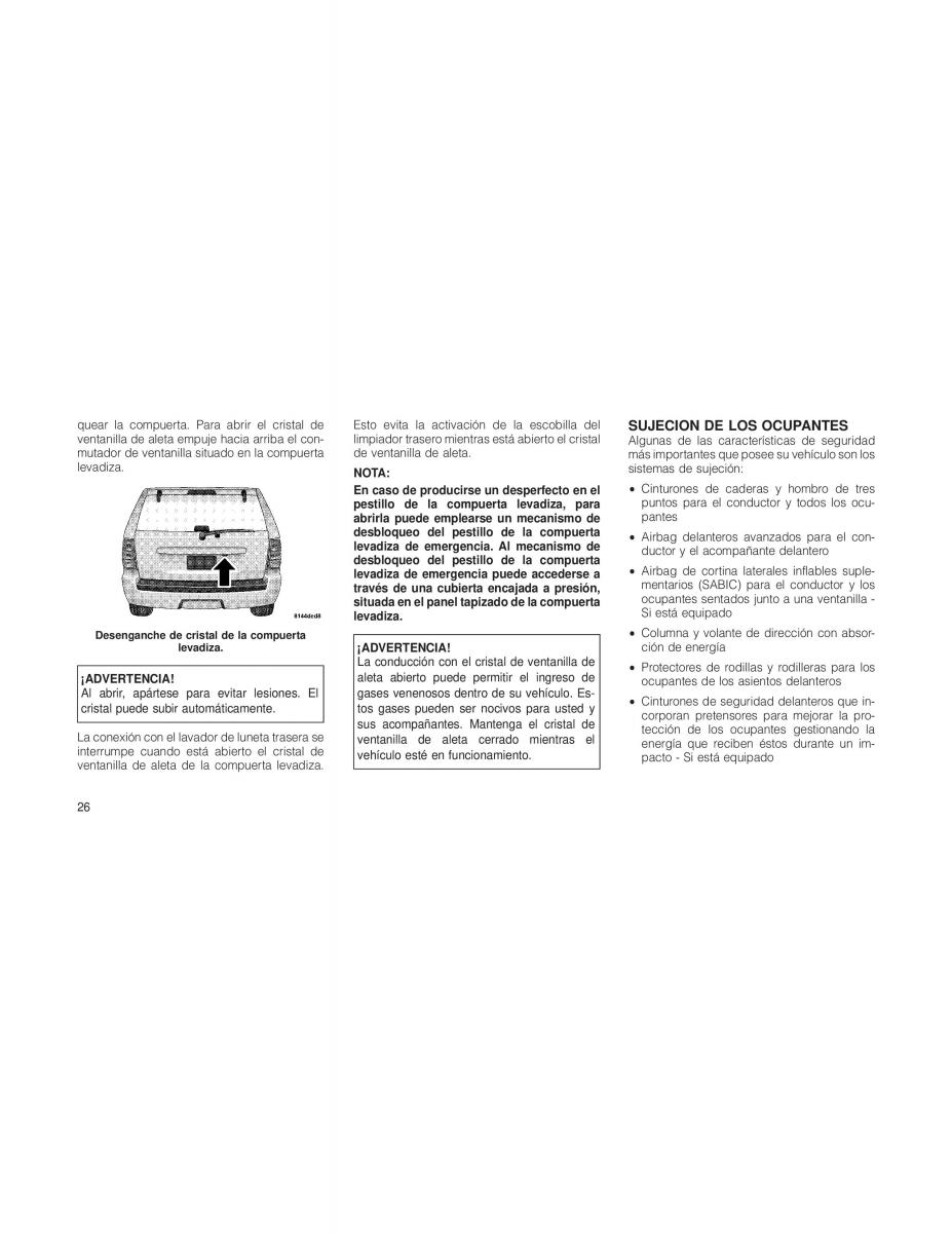 Jeep Grand Cherokee WK WH manual del propietario / page 28