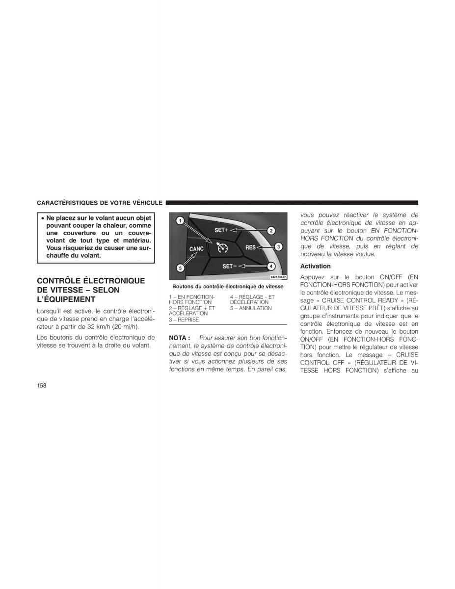 Jeep Grand Cherokee WK2 SRT8 manuel du proprietaire / page 160