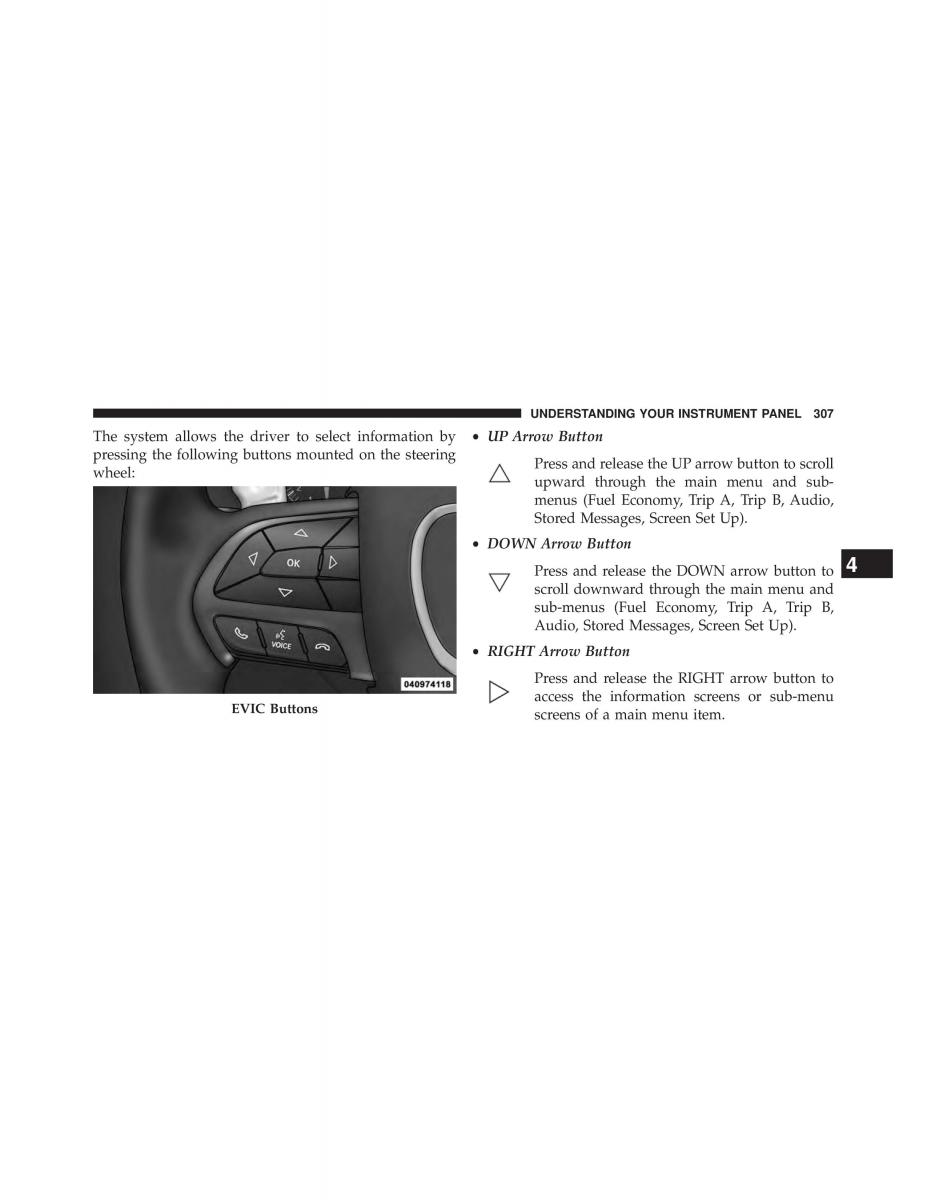 Jeep Grand Cherokee WK2 SRT8 owners manual / page 309