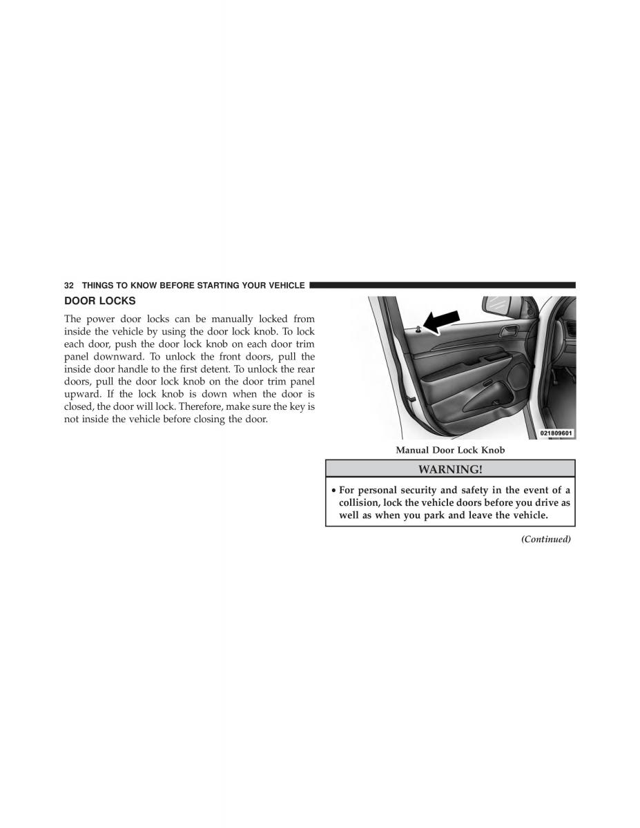 Jeep Grand Cherokee WK2 SRT8 owners manual / page 34