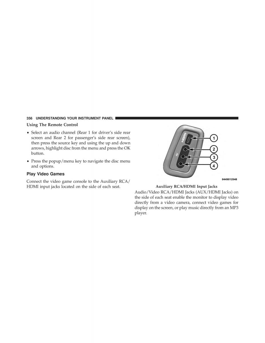 Jeep Grand Cherokee WK2 SRT8 owners manual / page 358