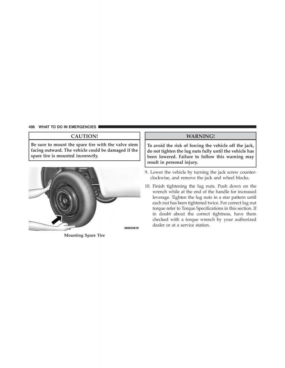 Jeep Grand Cherokee WK2 SRT8 owners manual / page 498