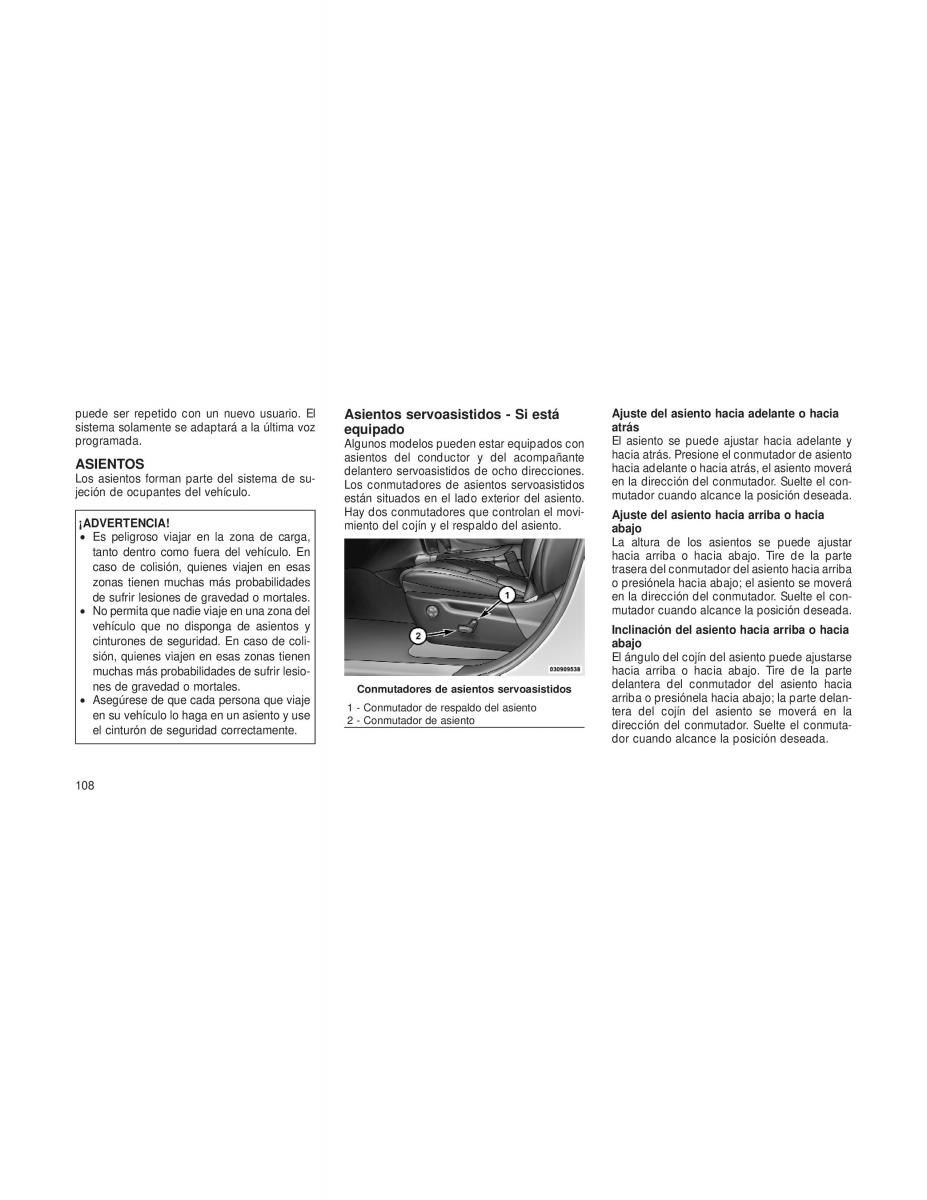 Jeep Grand Cherokee WK2 manual del propietario / page 110