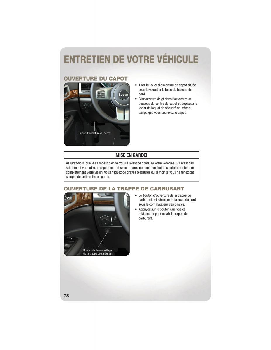 Jeep Grand Cherokee WK2 manuel du proprietaire / page 80