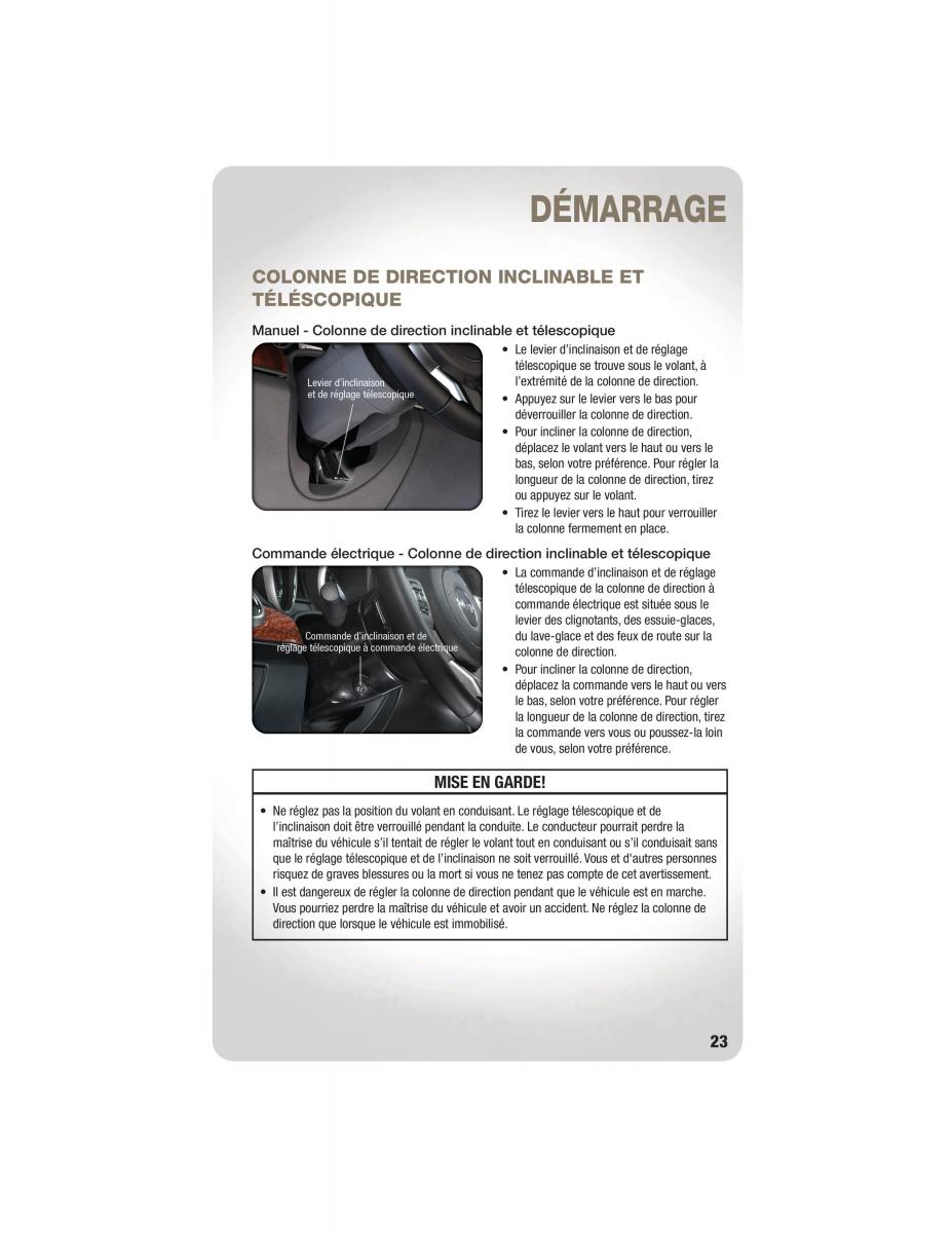 Jeep Grand Cherokee WK2 manuel du proprietaire / page 25