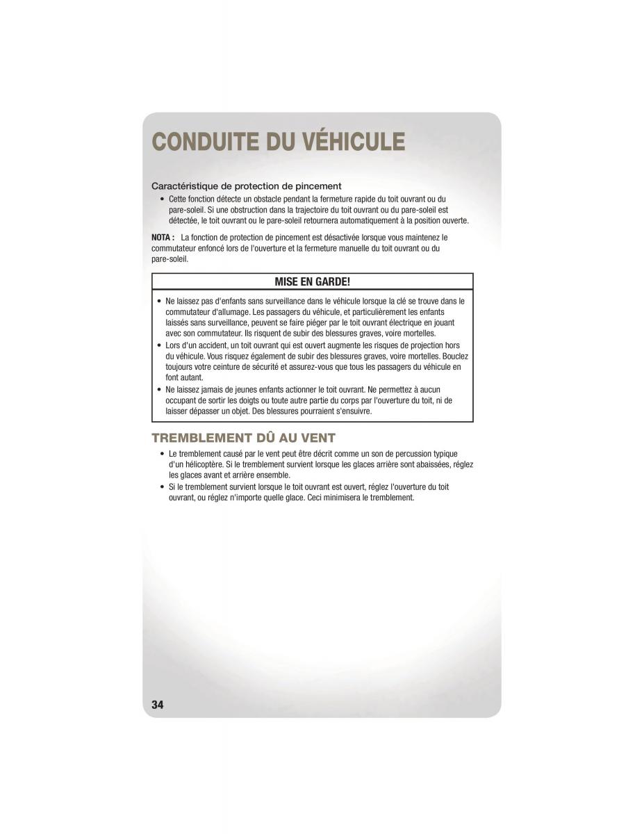 Jeep Grand Cherokee WK2 manuel du proprietaire / page 36