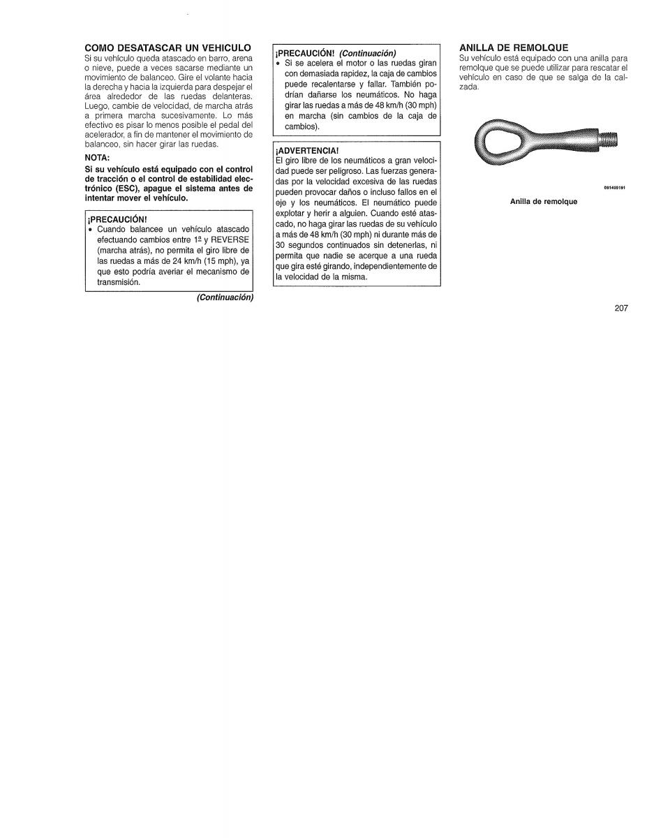 Jeep Patriot manual del propietario / page 209