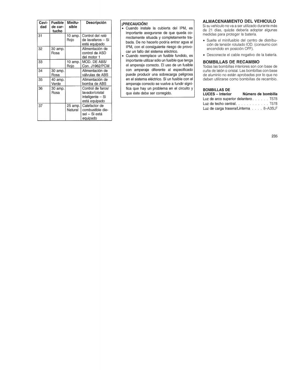 Jeep Patriot manual del propietario / page 237