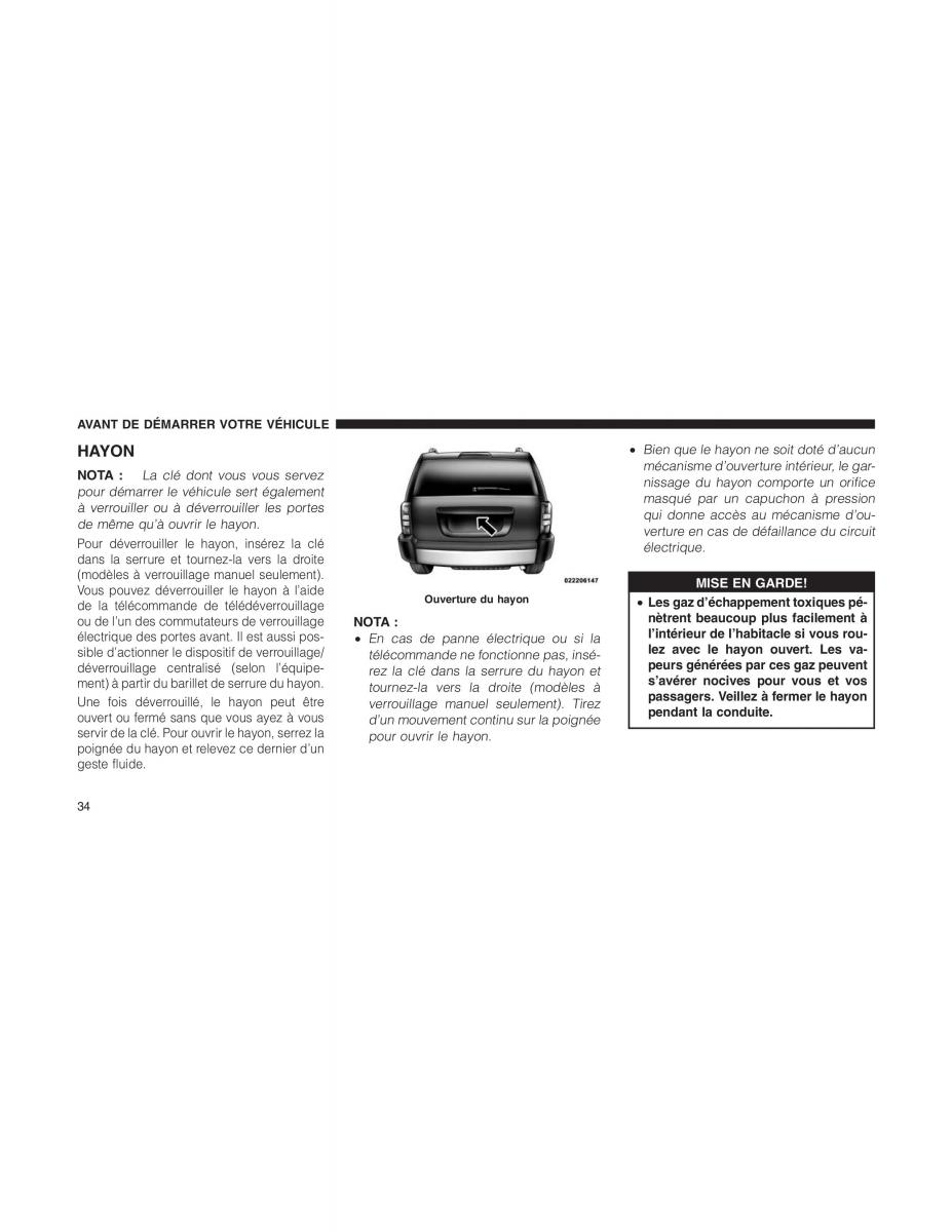 Jeep Patriot manuel du proprietaire / page 36