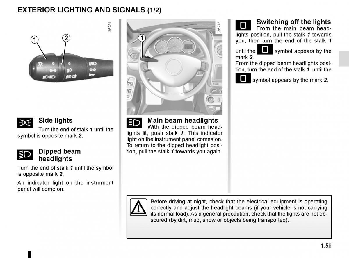 Dacia Duster owners manual / page 65