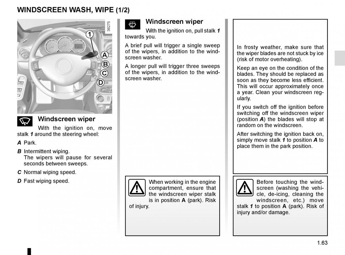 Dacia Duster owners manual / page 69