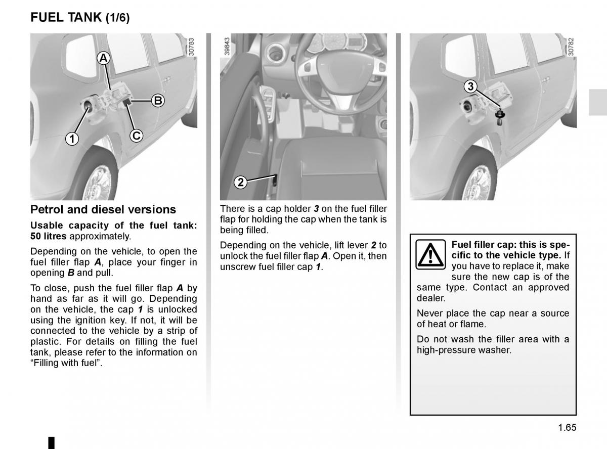 Dacia Duster owners manual / page 71