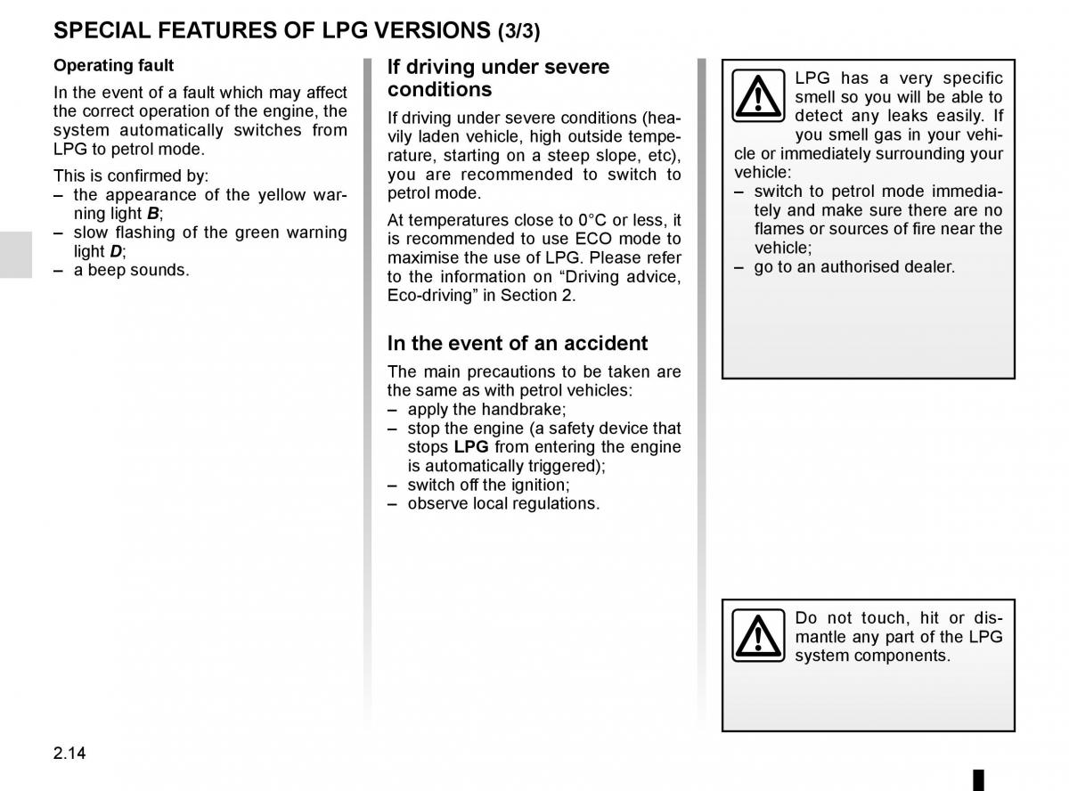 Dacia Duster owners manual / page 90