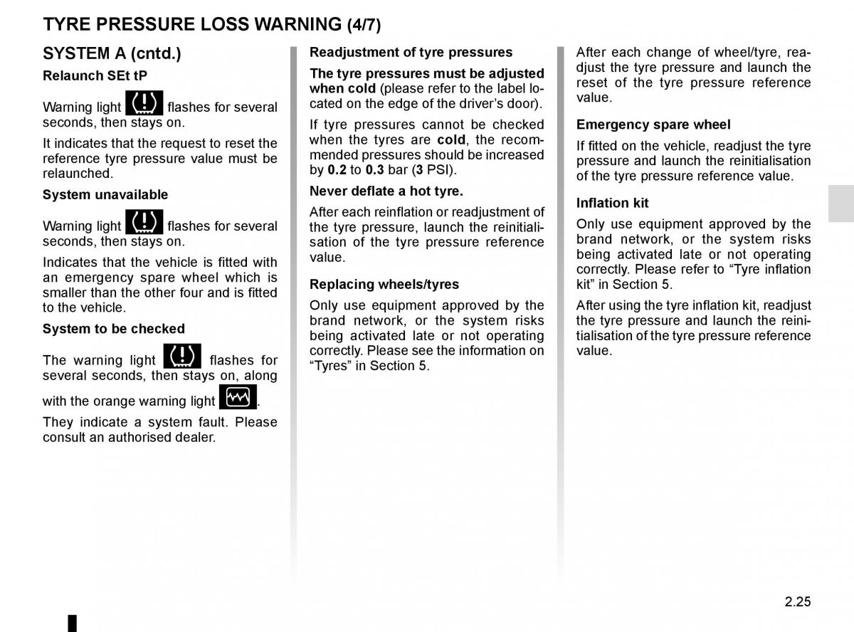 Dacia Duster owners manual / page 101