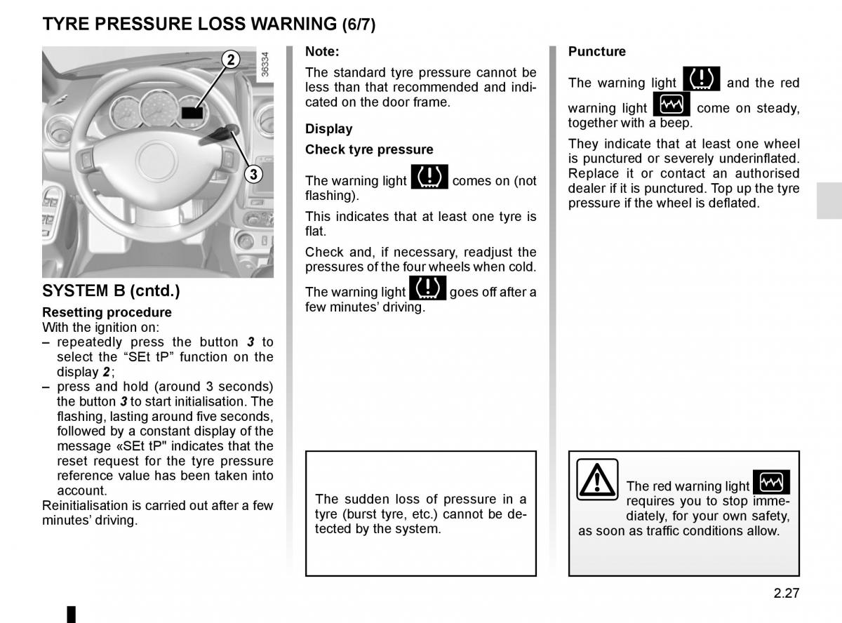 Dacia Duster owners manual / page 103