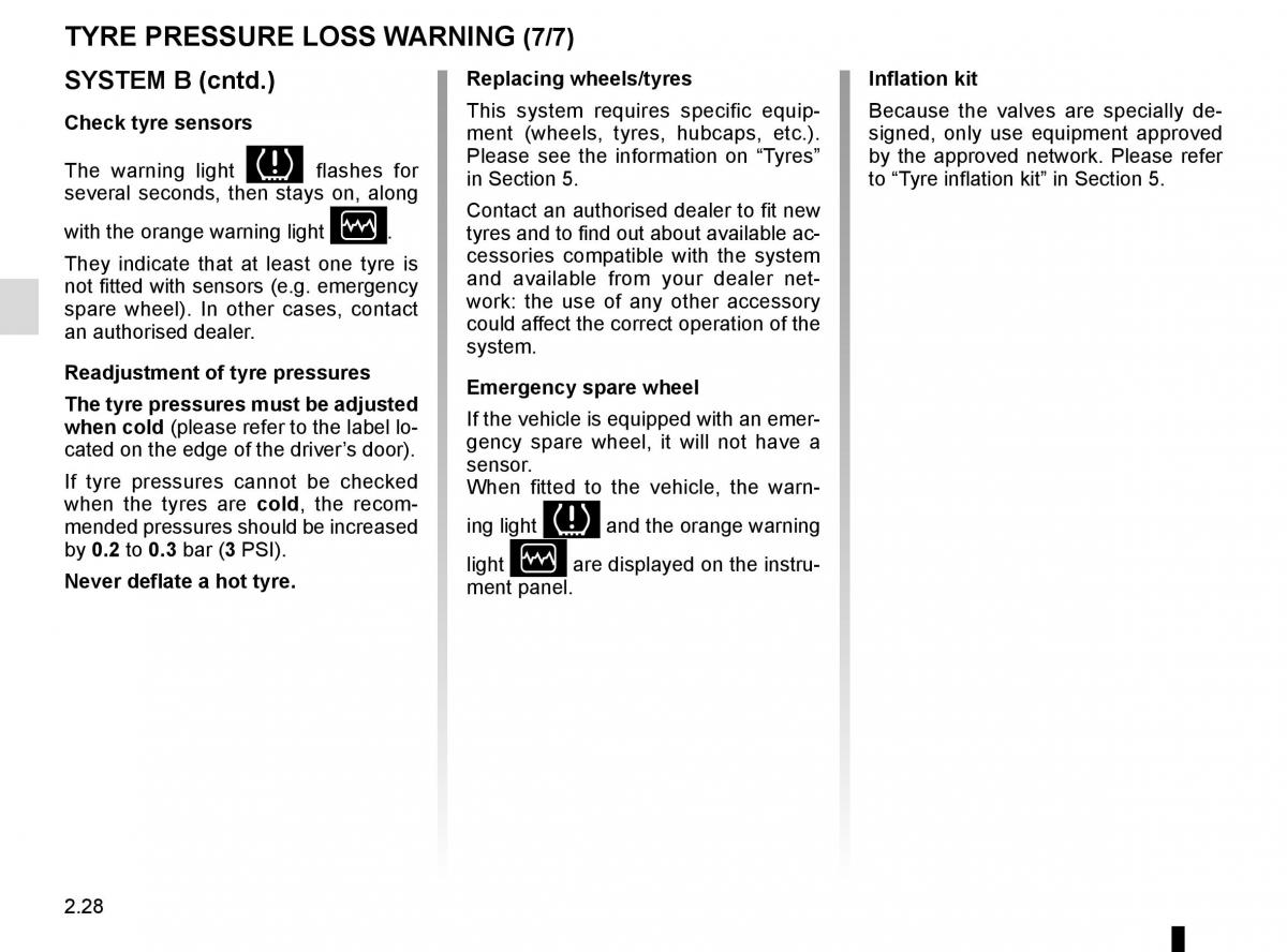 Dacia Duster owners manual / page 104