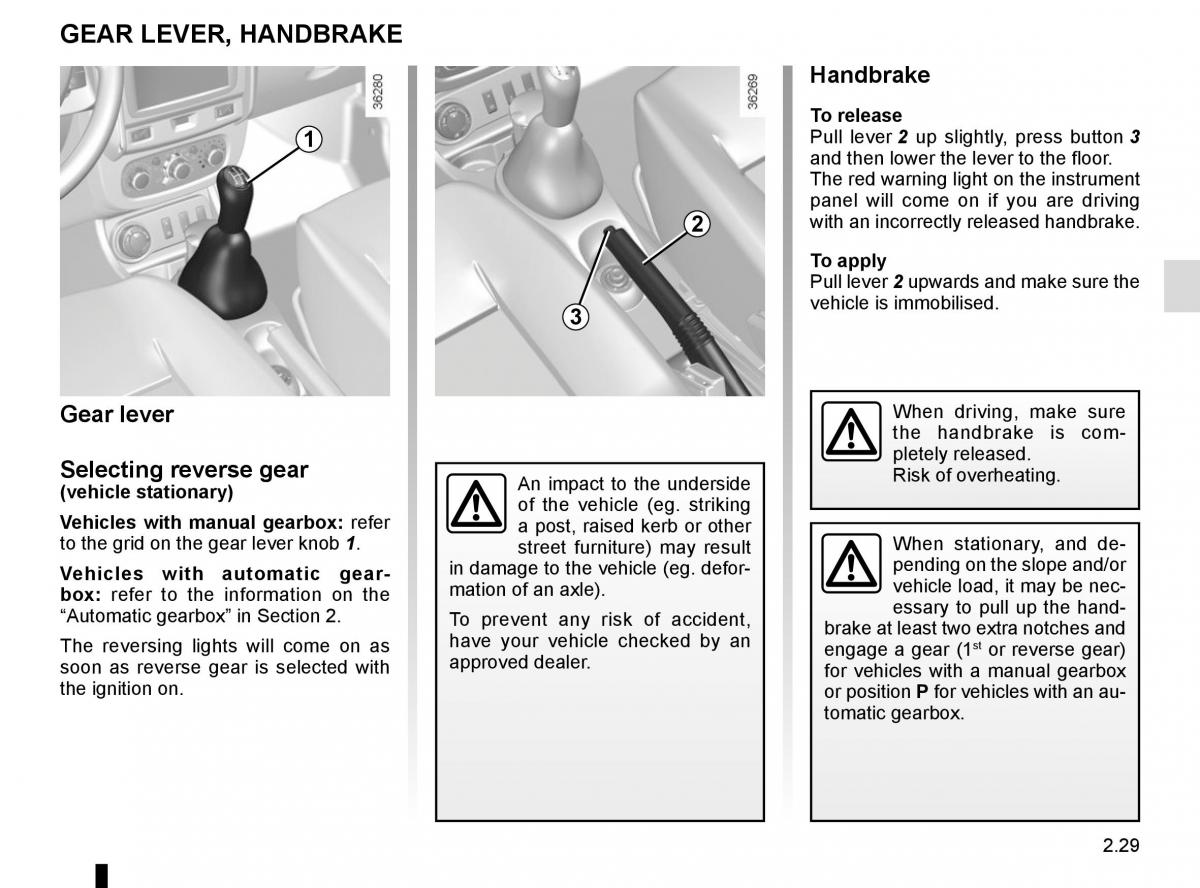 Dacia Duster owners manual / page 105