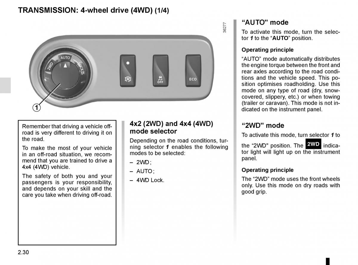 Dacia Duster owners manual / page 106