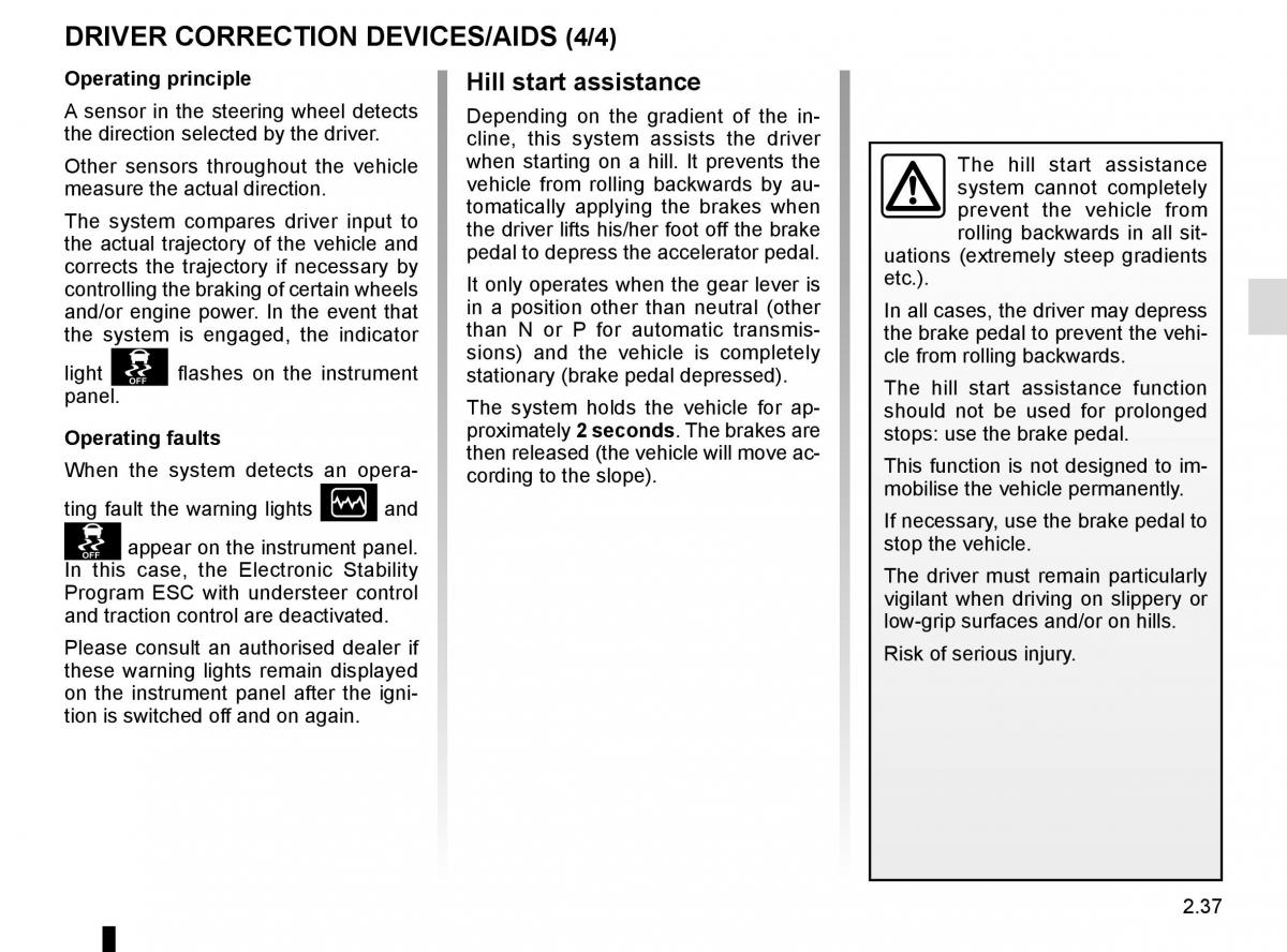 Dacia Duster owners manual / page 113