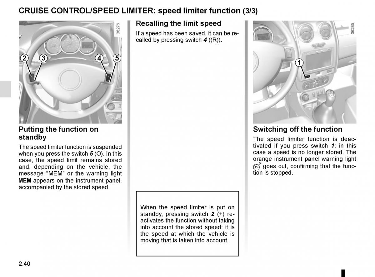 Dacia Duster owners manual / page 116