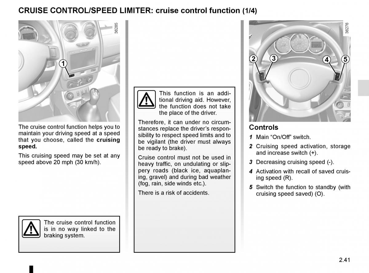 Dacia Duster owners manual / page 117