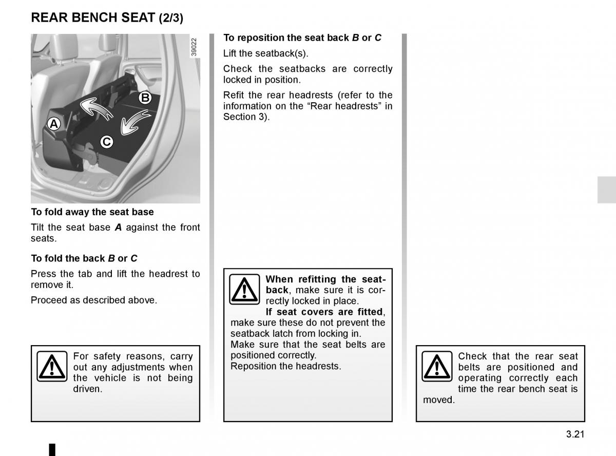 Dacia Duster owners manual / page 149