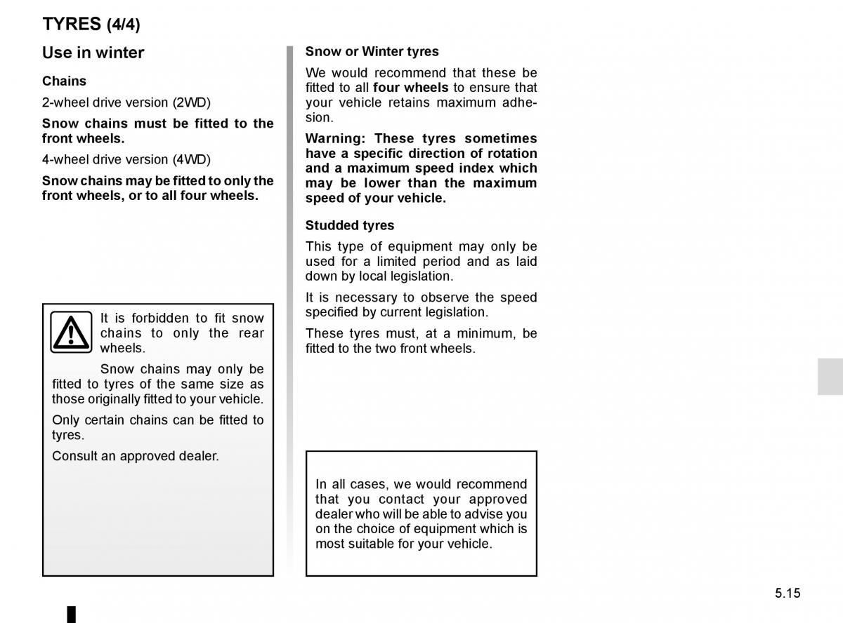 Dacia Duster owners manual / page 193