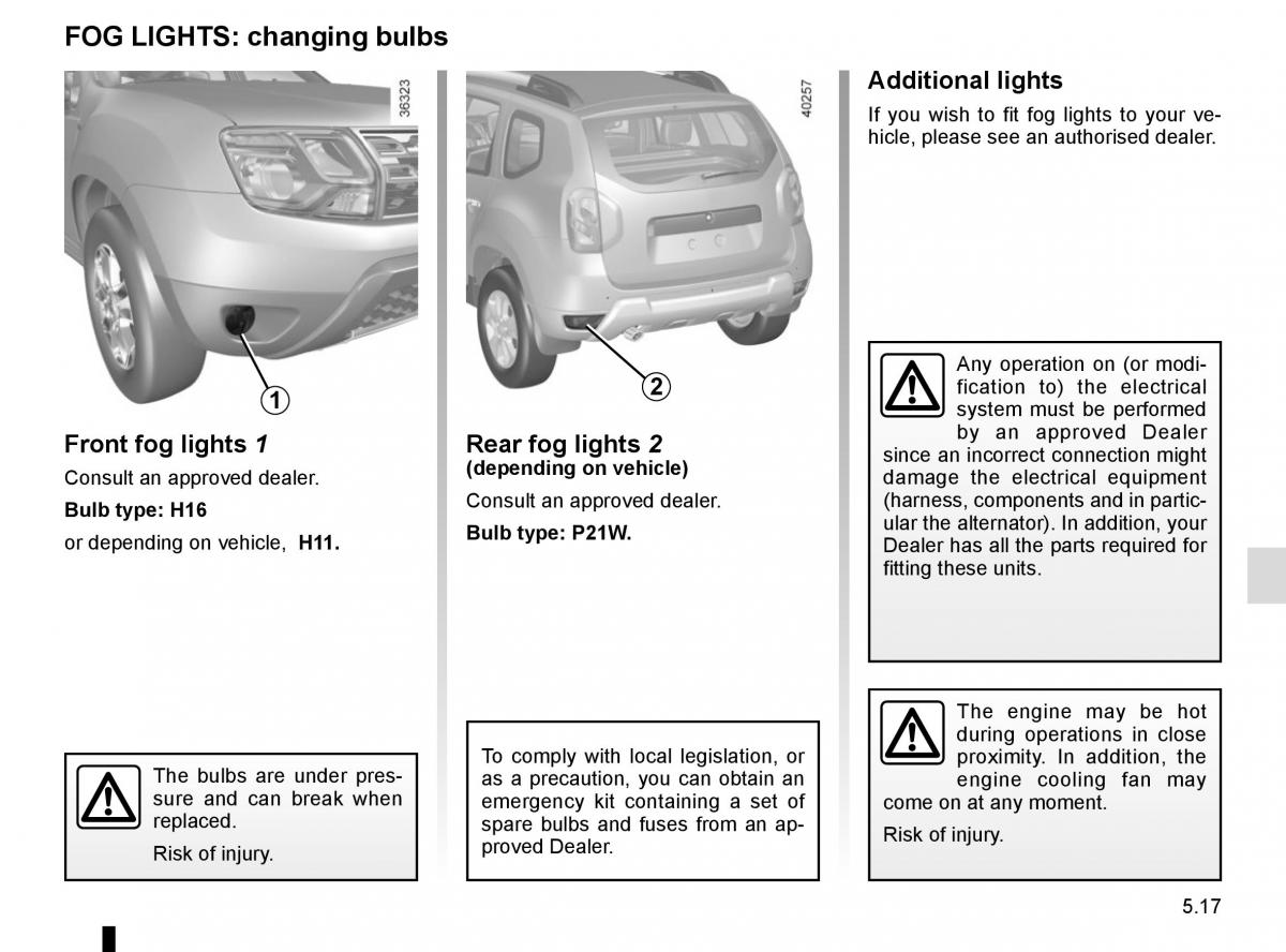 Dacia Duster owners manual / page 195