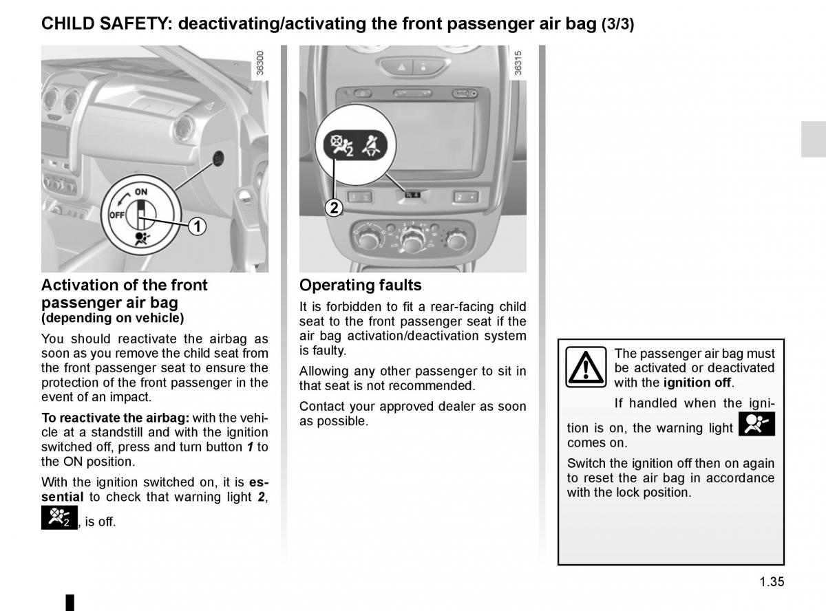 Dacia Duster owners manual / page 41