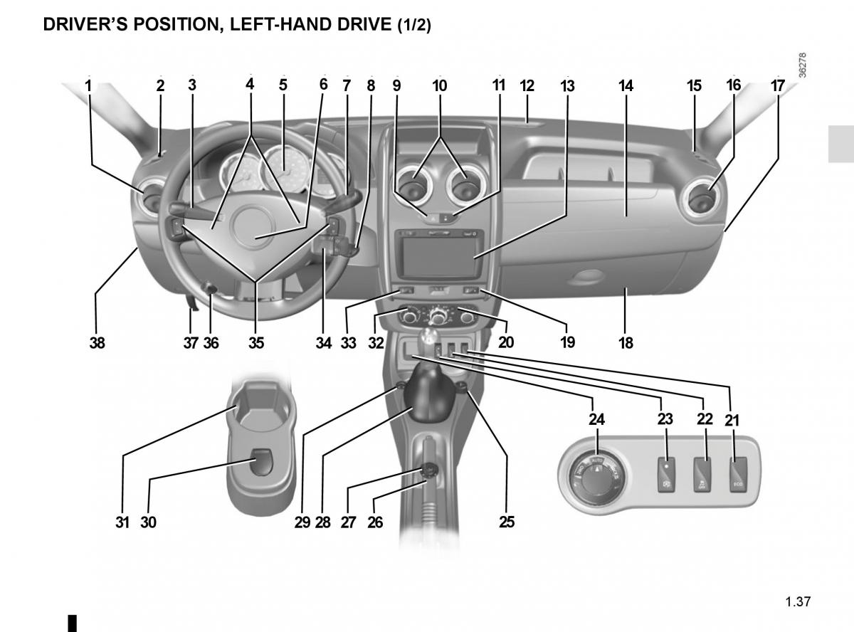 Dacia Duster owners manual / page 43