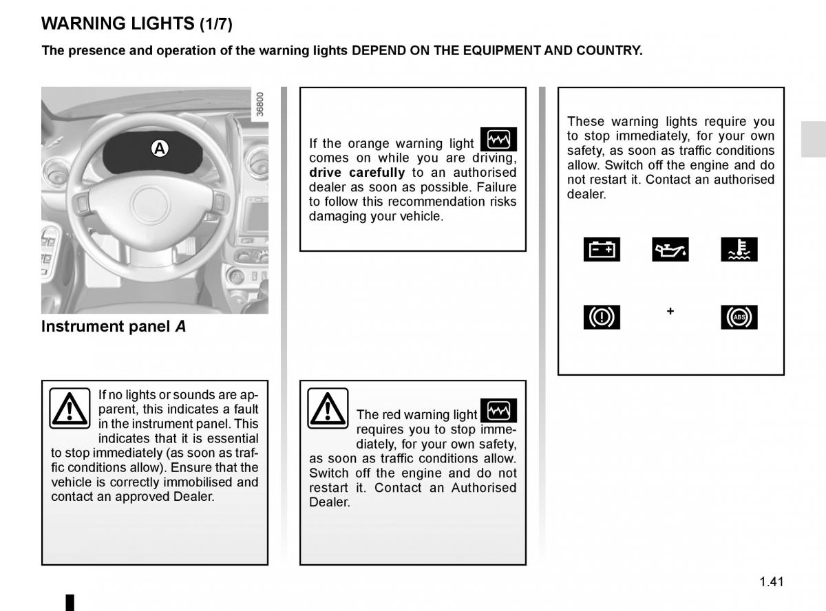 Dacia Duster owners manual / page 47