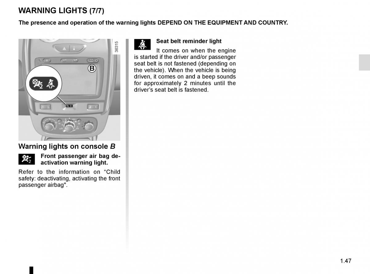 Dacia Duster owners manual / page 53