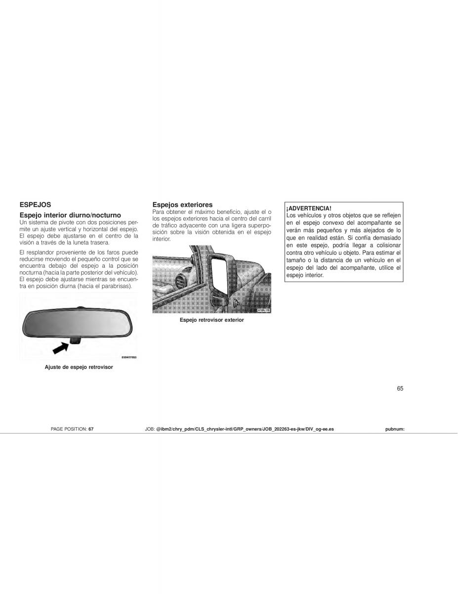 Jeep Wrangler JK manual del propietario / page 67