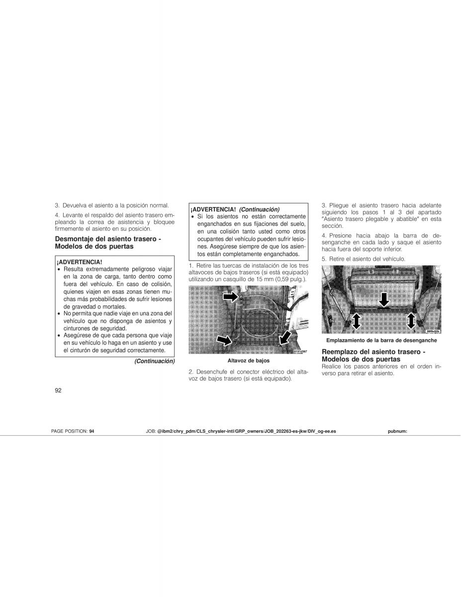 Jeep Wrangler JK manual del propietario / page 94