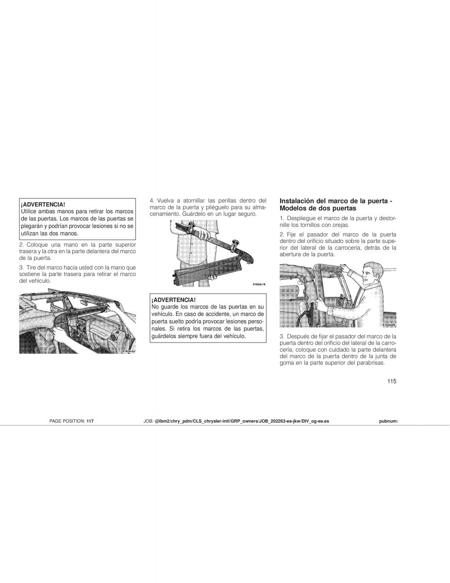 Jeep Wrangler JK manual del propietario / page 117