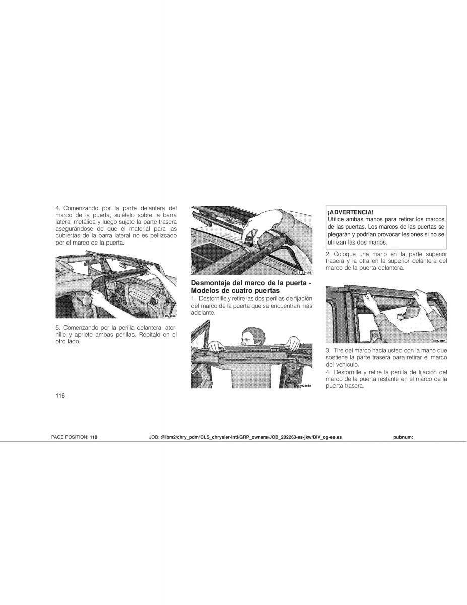 Jeep Wrangler JK manual del propietario / page 118