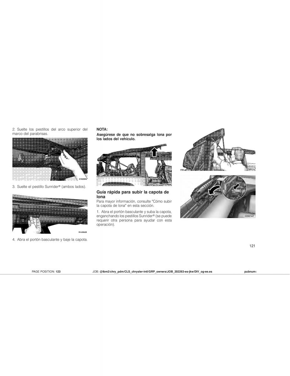 Jeep Wrangler JK manual del propietario / page 123