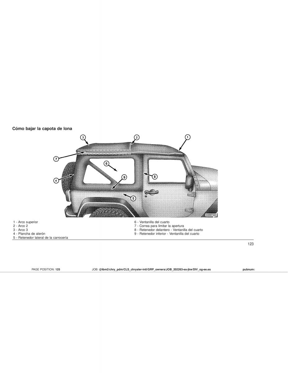 Jeep Wrangler JK manual del propietario / page 125