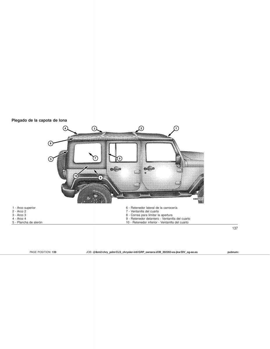 Jeep Wrangler JK manual del propietario / page 139