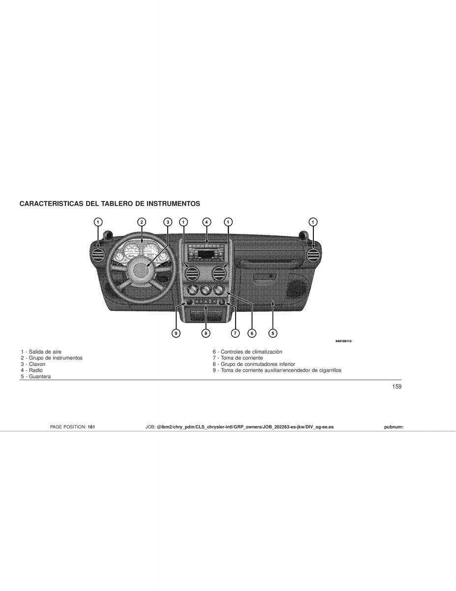 Jeep Wrangler JK manual del propietario / page 161