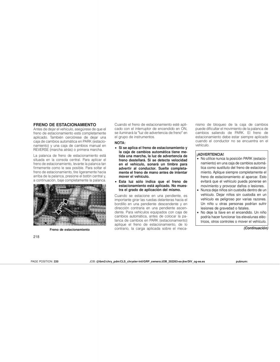 Jeep Wrangler JK manual del propietario / page 220