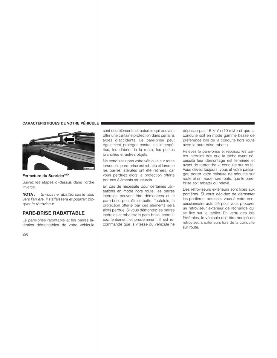 Jeep Wrangler JK manuel du proprietaire / page 228