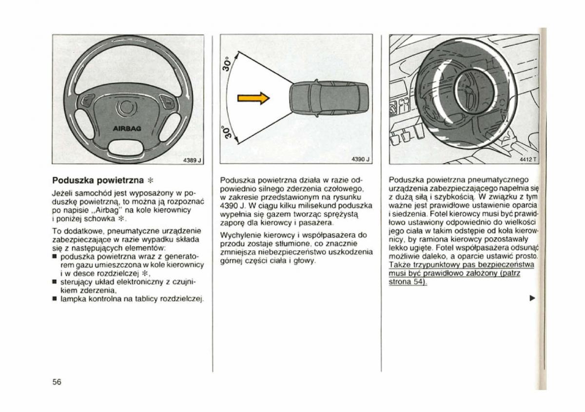 Opel astra I 1 F instrukcja obslugi / page 55