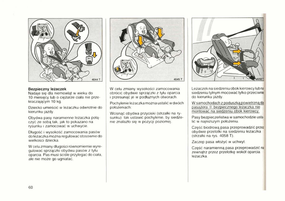 Opel astra I 1 F instrukcja obslugi / page 59