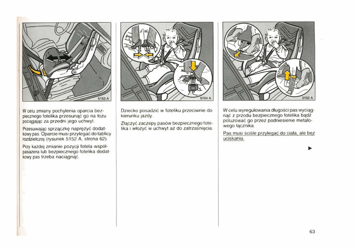 Opel astra I 1 F instrukcja obslugi / page 62