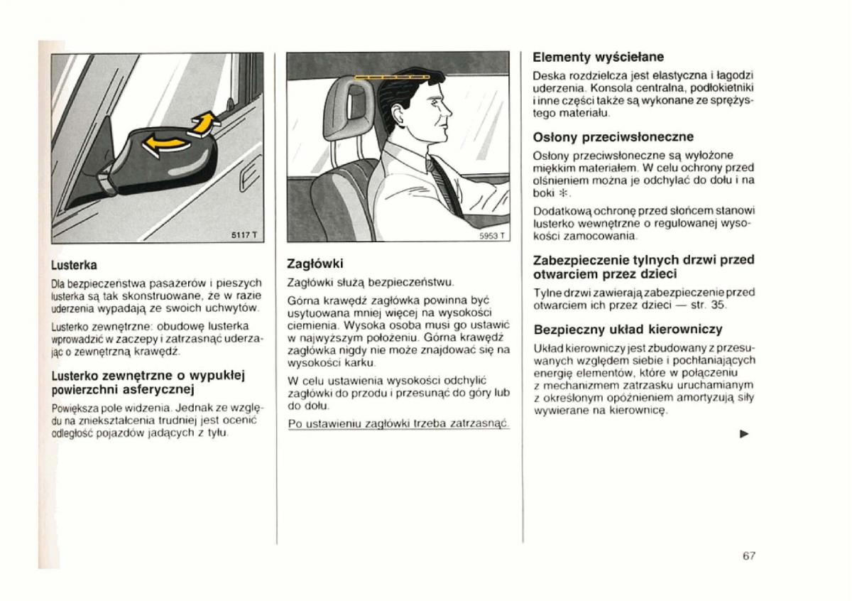 Opel astra I 1 F instrukcja obslugi / page 66