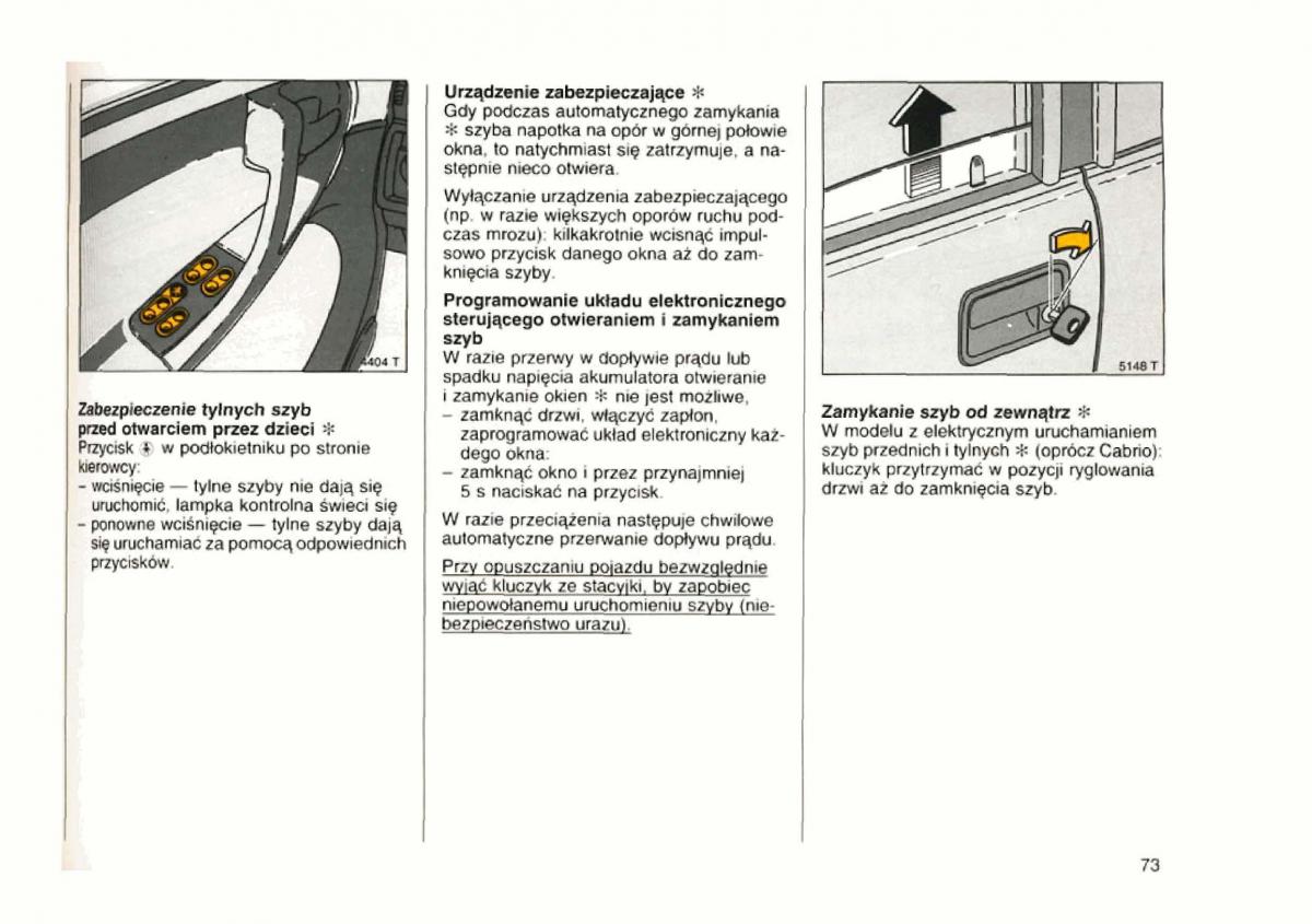 Opel astra I 1 F instrukcja obslugi / page 71